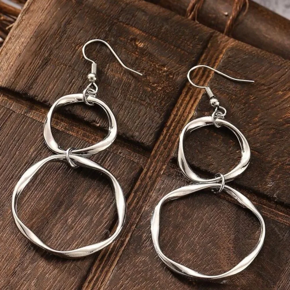 3for$20 1pair Minimalist Infinity Twist Dangle Earrings, Creative Circular